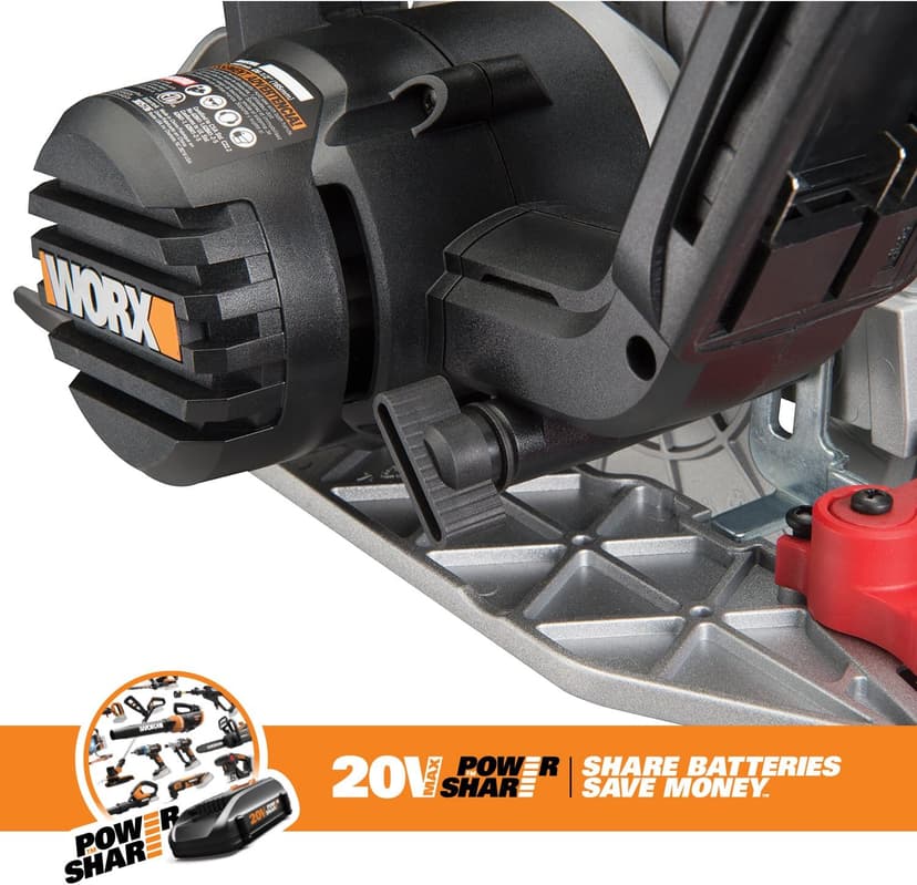 Worx WX530L 20V Power Share ExacTrack 6.5" Cordless Circular Saw