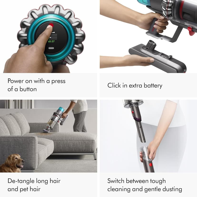 Dyson Gen5outsize Cordless Vacuum Cleaner, Nickel/Blue, Extra Large