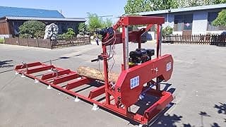 32″ Portable Sawmill, 420cc Gas Engine, Max Log 32″ Band Saw, 7″ Depth of Cut, 19.7ft Rail–Remote Control, Easy Assembly, Ideal for Homeowners and Small Wood Shops