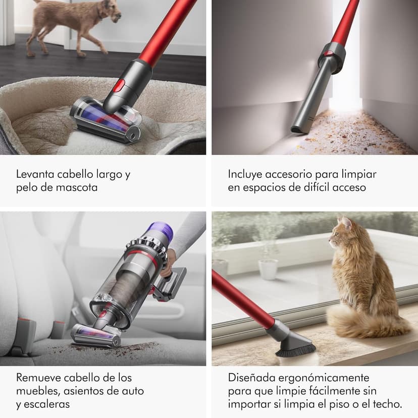 Dyson Outsize Origin Cordless Vacuum, Nickel/Red