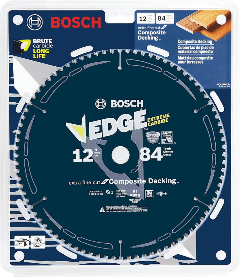 Bosch DCB1284CD 12 in. x 84-Tooth Composite Decking/Plastics Circular Saw Blade