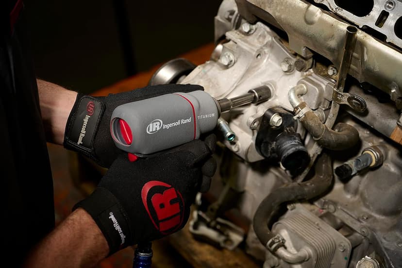 Ingersoll Rand 2115QTiMAX 3/8” Drive Air Impact Wrench, Quiet Tool, Lightweight 2.5 lb Design, Powerful Reverse Torque Output Up to 300 ft lbs, 7 Vane Motor, Max Control, Gray