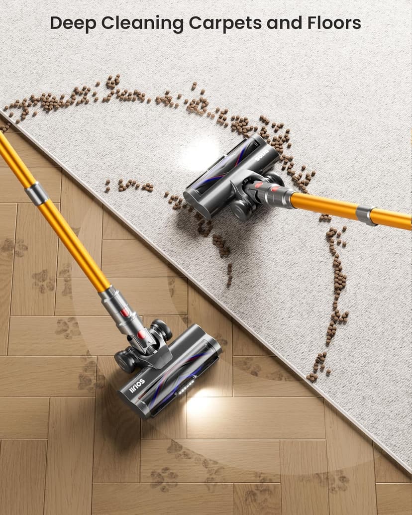Cordless Vacuum Cleaner, 550W 45KPA 70Mins Self-Standing Vacuum Cleaners for Home, Stick Vacuum Cordless with Wall Mount Charging, LDE Display, Upgraded Roller Brush for Carpet,Pet Hair,Hardwood Floor