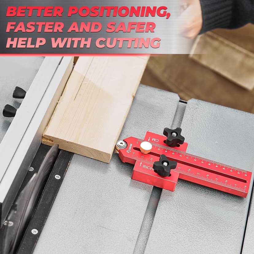 Saker Thin Rip Jig Table Saw Jig Guide, Making Repetitive Narrow Strip Cuts, Fit for 3/4" x 3/8" Slots, for Table Saw Band Saw Router Table