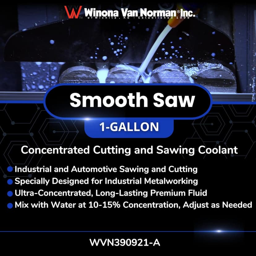 Smooth Saw - General Purpose Concentrated Cutting and Sawing Coolant - Advanced Semisynthetic Fluid (1 Quart)