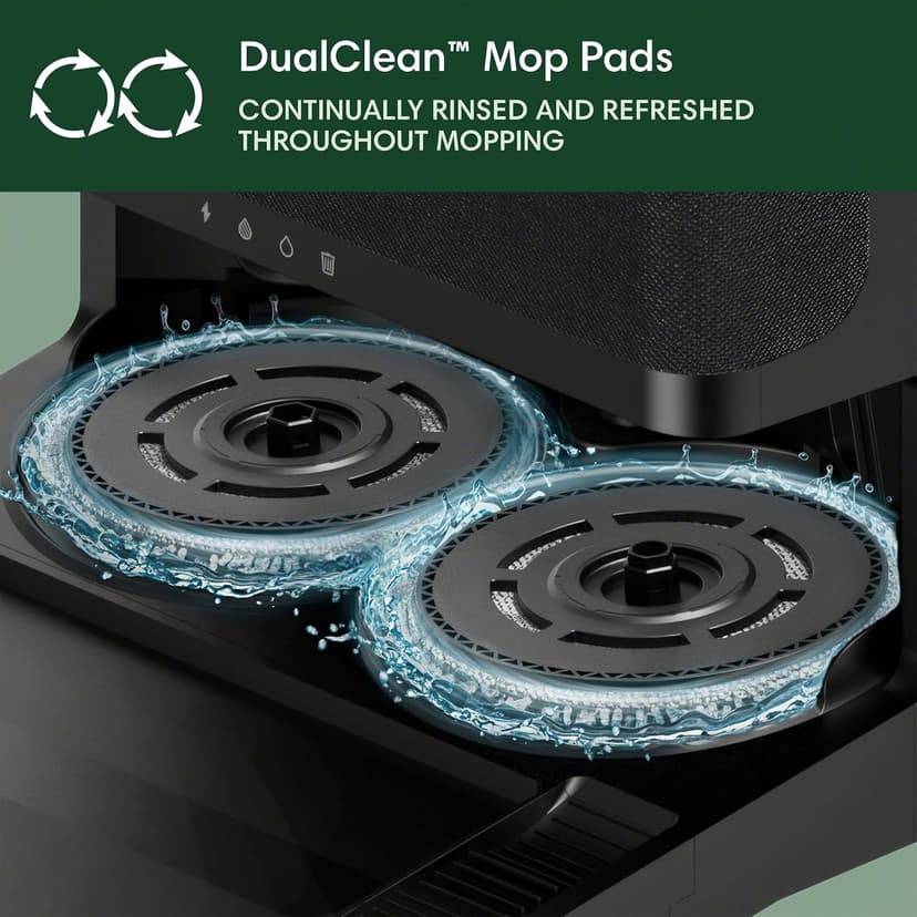 iRobot Roomba Plus 405 Combo Robot Vacuum with AutoWash Dock, 70x Suction, DualClean Mop, and ClearView LiDAR Mapping (Black)
