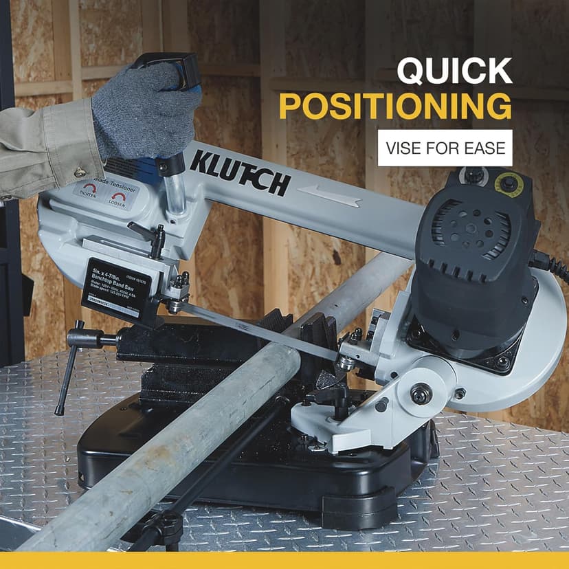 Klutch Benchtop Metal Cutting Band Saw - 5in. x 4 7/8in., 400 Watts, 110–120V
