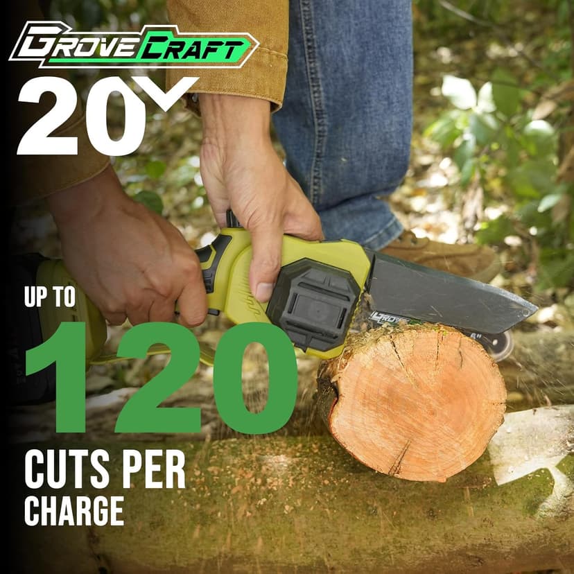 2-IN-1 Cordless Pole Saw & Mini Chainsaw, 21V 4.0Ah Battery Powered 6 Inch Electric Pole Chainsaw, 15Ft MAX Reach Pole Saw for Tree Trimming(2 * 4Ah Batteries and Fast Charger Included)