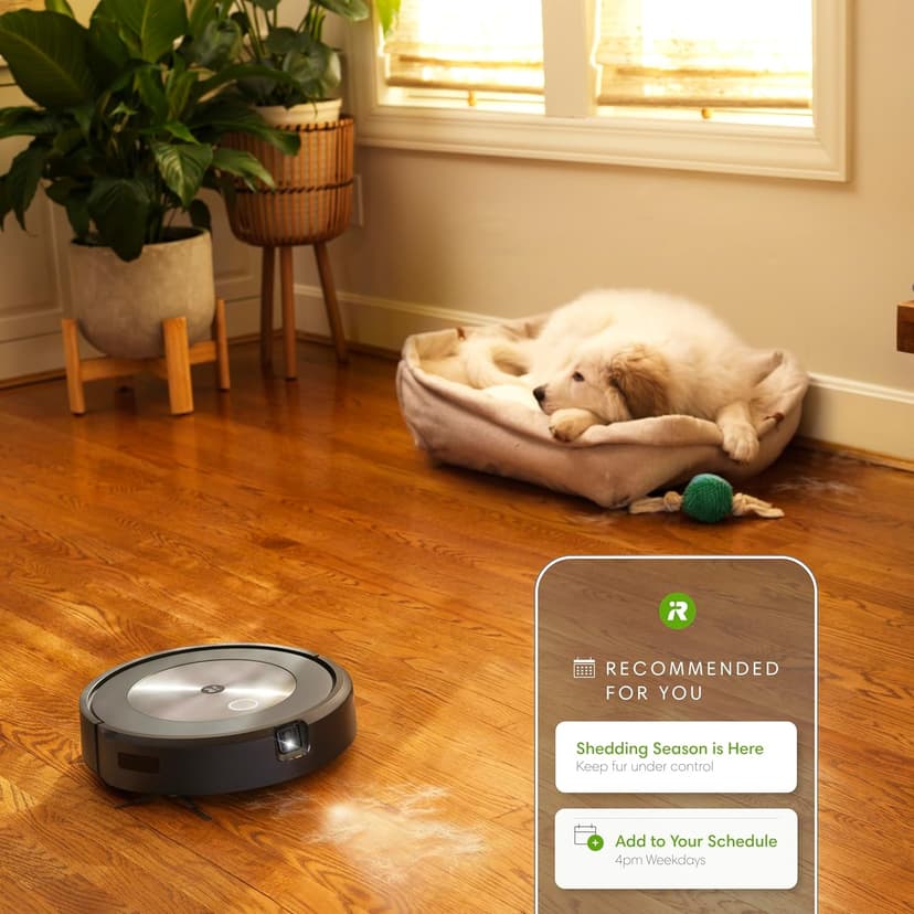 iRobot Roomba j7+ (7550) Self-Emptying Robot Vacuum – Uses PrecisionVision Navigation to Identify & Avoid Objects Like Socks, Shoes, & Pet Waste, Smart Mapping, Self-Empty for Up to 60 Days
