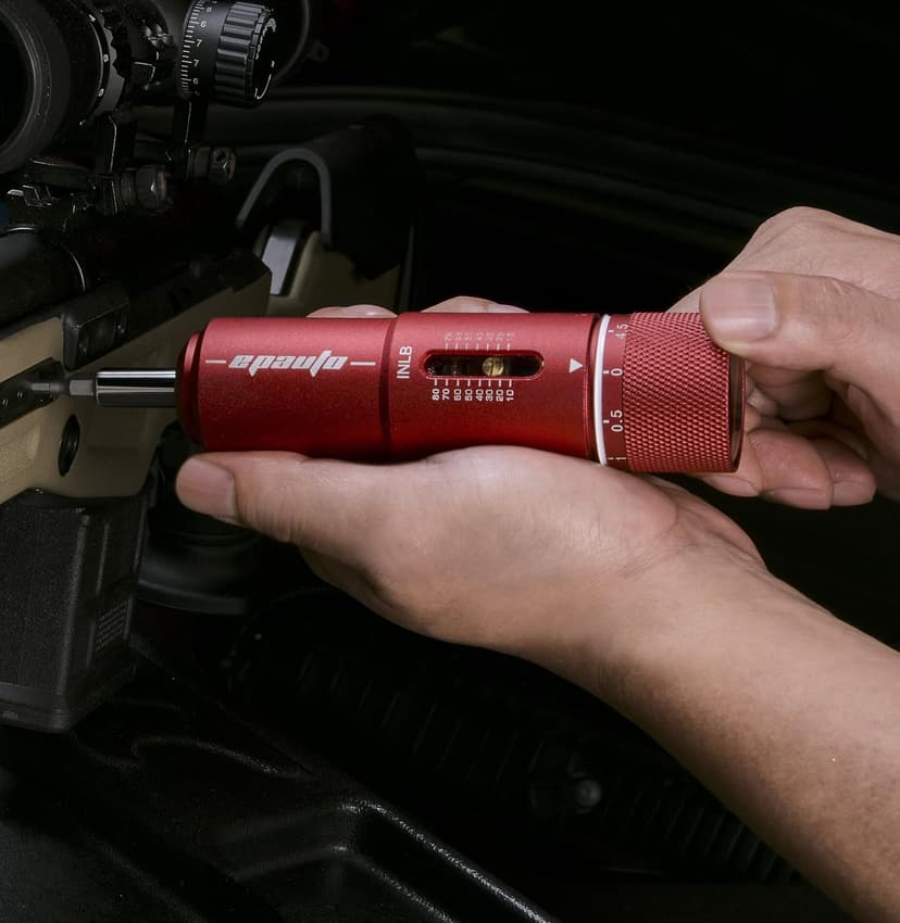 EPAuto Manual Wrench Screwdriver for Firearms | Bike Gears, 10-80 in/Lbs - 28 Pieces, Red