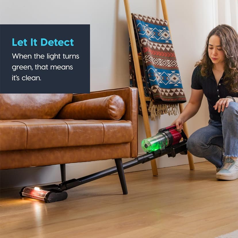 IRIS USA Cordless Vacuum Cleaner for Home, Rechargeable, Ultra Lightweight, 50-Minute Runtime Fast Charging, 230W, Carpet, Hard Floor, Tile, Non-Slip Lean Support Design, LED Dust Sensor, Black