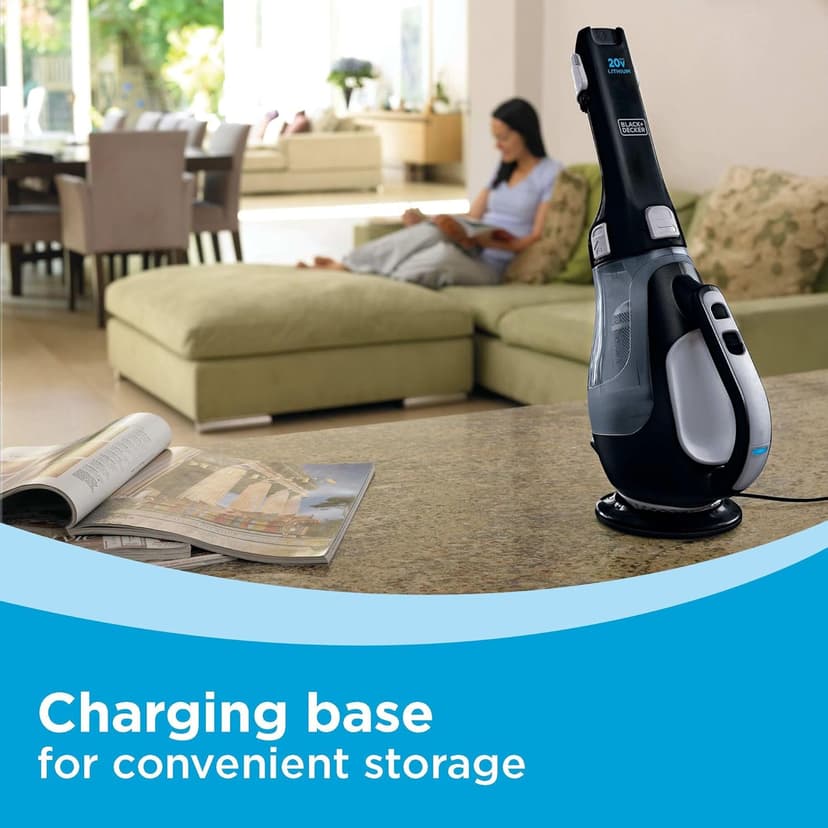 BLACK+DECKER dustbuster 20V Cordless Handheld Vacuum, Powerful Suction, Home and Car Vacuum (BDH2000L)
