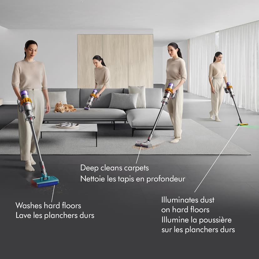 Dyson V15s Detect Submarine​ Wet Dry Vacuum, Yellow/Nickel