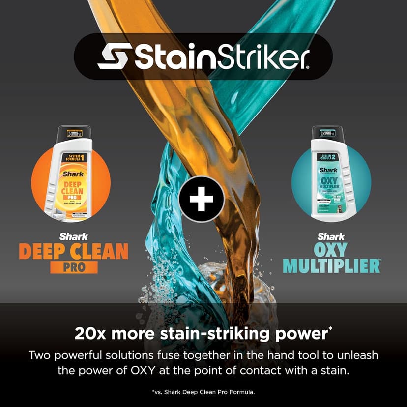 Shark StainStriker Portable Carpet Upholstery & Area Rug Cleaner, Bonus XL Tool & Full-Size Cleaning Solution, Stain & Odor Remover, Perfect for Car Interiors, 4 Cleaning Tools, Nordic Blue, PX202BRN