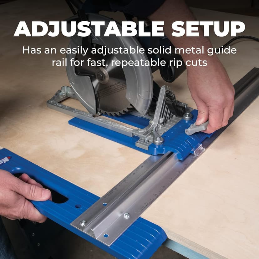Kreg KMA2685 Rip-Cut Circular Saw Guide - Cutting Tool - Guide is Best for Regular (Side-Blade) Circular Saw - Ensure Compatibility Before Use - Woodworking Tools for Home Improvement