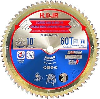 Circular Saw Blades Woodworking TA Series,10" 60-Tooth 5/8" Arbor, for Laminate, Melamine Board, Special Anti-Thermal Adhesion Coating on Cutting Edges -TA,High Finish,Long Life,DLM 10" 60T TA