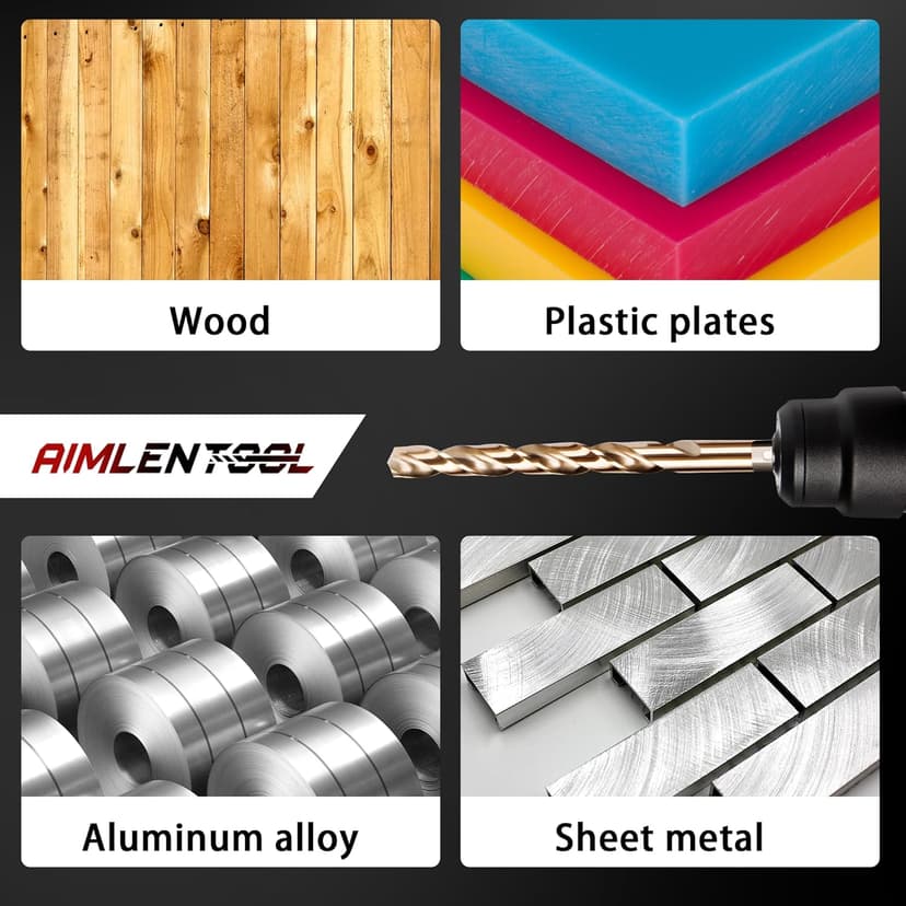30 PCS Titanium Impact Drill Bit Set, Hex Shank Drill Bit Set for Wood, Steel, Metal, and Plastic with Quick Change Design, HSS Titanium Twist Drill Bit with Storage Case, 5/64" to 1/2"