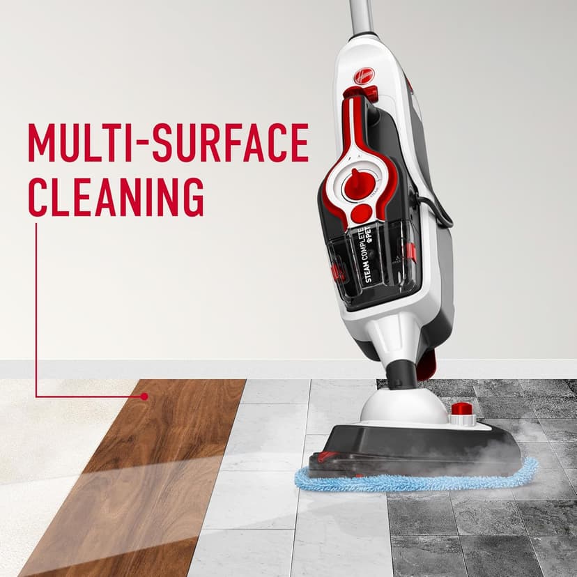 Hoover Steam Complete Pet Steam Mop, Hard Floor Cleaner Machine, 10-in-1 Multipurpose Cleaner Machine, Removable Handheld Steamer, Ideal for Hardwood, Vinyl, Tile, Grout and More