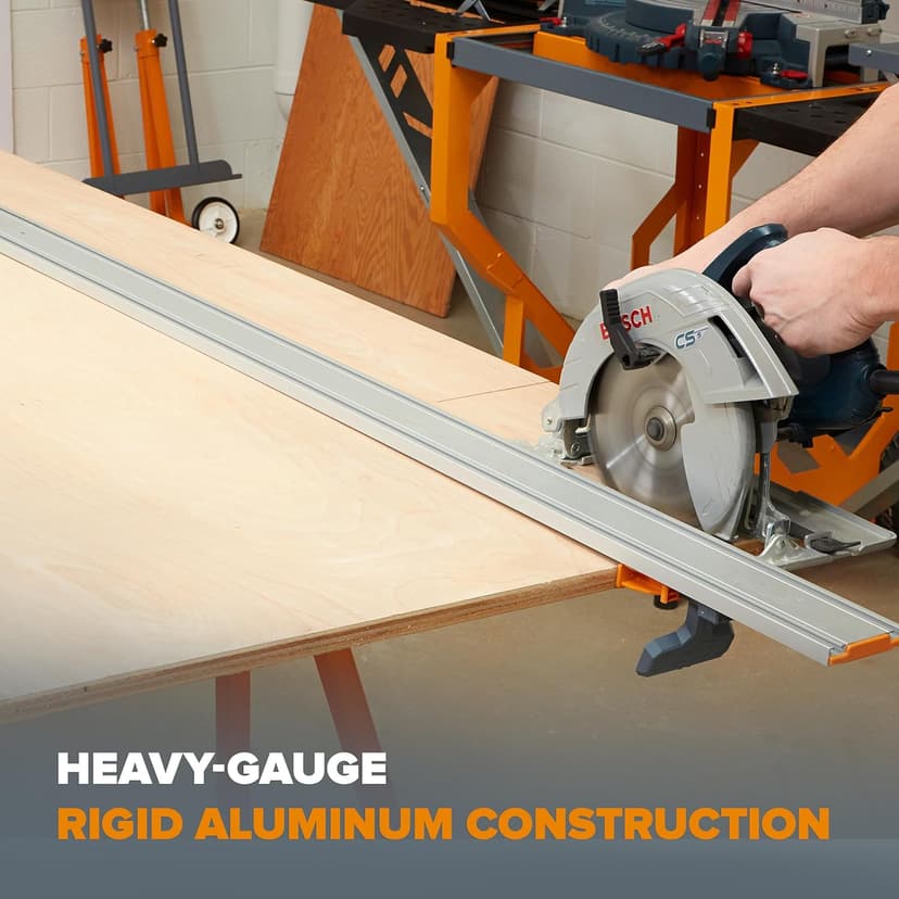 BORA 100" NGX Clamp Edge, Straight Cut Guide for Circular Saws, Aluminum, Includes 50-Inch Clamp Edge & 50-Inch Extension for 100-Inch Cutting Length, 544100