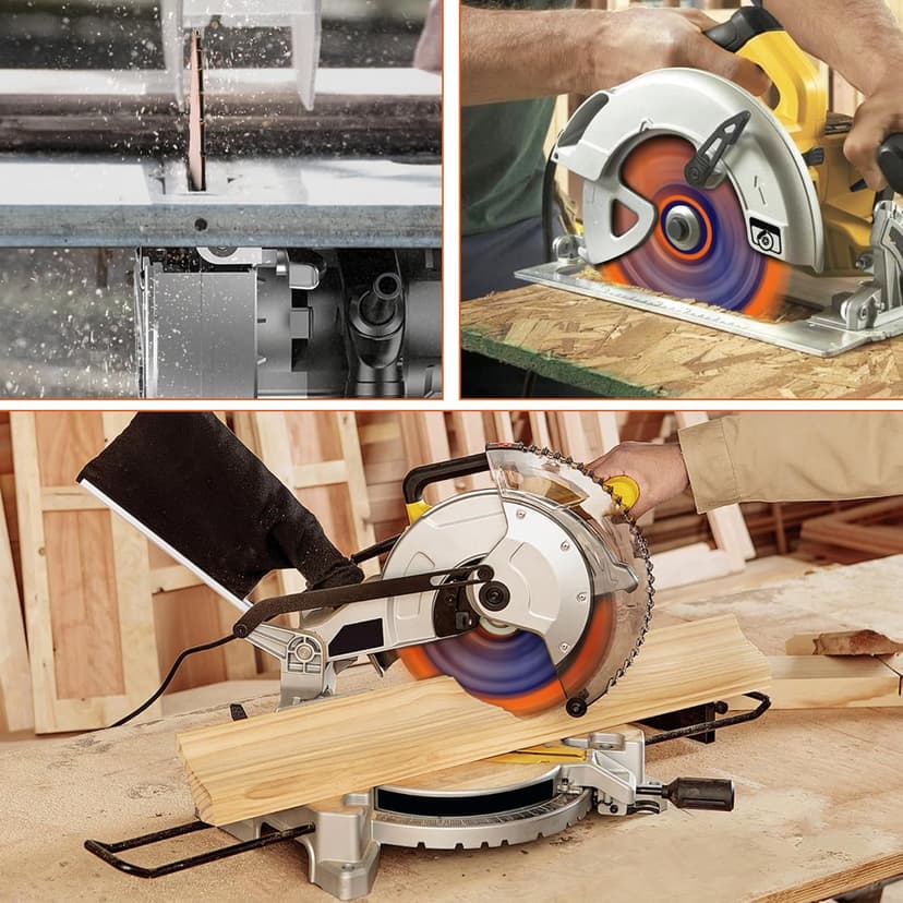 LOONPON 4.5inch HSS Saw Blade 3Pcs,72T Cutting Disc with 7/8 Inch Arbor for Wood Plastic PVC Soft-Metals Cutting