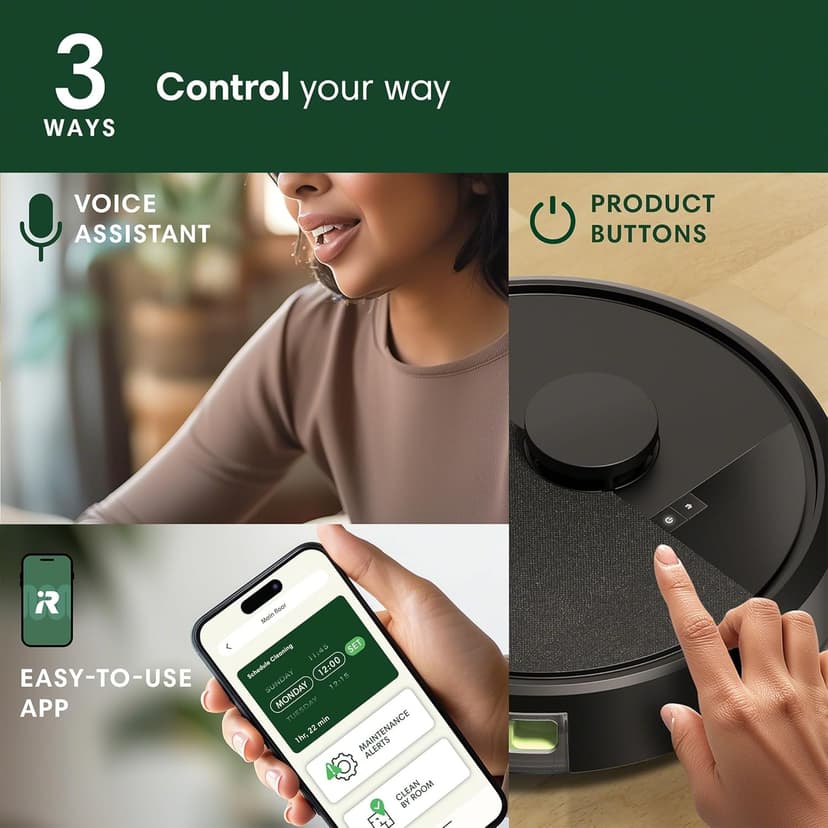 Roomba 105 Vac Robot Vacuum - Easy to use, Intense Power-Lifting Suction, LiDAR Navigation, Multi-Surface Cleaning, Cleans in Neat Rows, Self-Charging