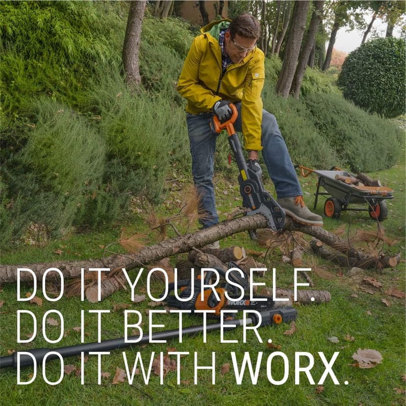 Worx WG304.2 Saw 18-Inch 15.0 Amp Electric Chainsaw with Auto-Tension, Chain Brake