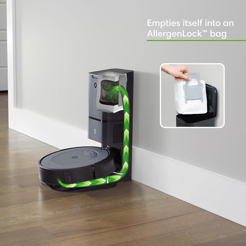 iRobot Roomba i3 Wi-Fi Robot Vacuum + Automatic Dirt Disposal (Renewed)