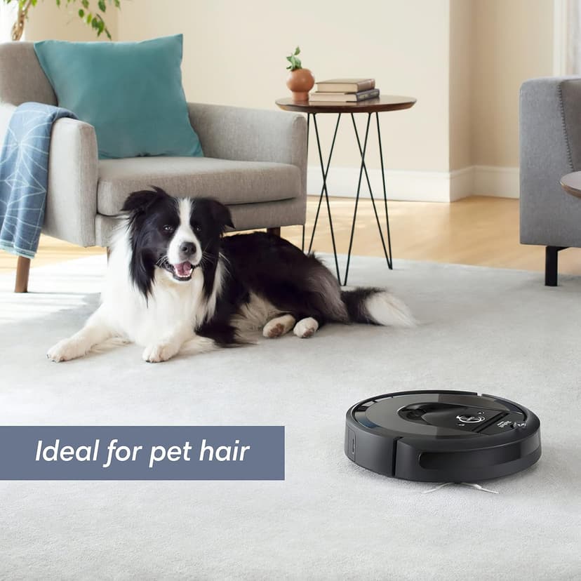 iRobot Roomba i7+ (7550) Robot Vacuum with Automatic Dirt Disposal - Empties Itself for up to 60 Days, Wi-Fi Connected, Smart Mapping, Works with Alexa, Ideal for Pet Hair, Carpets, Hard Floors