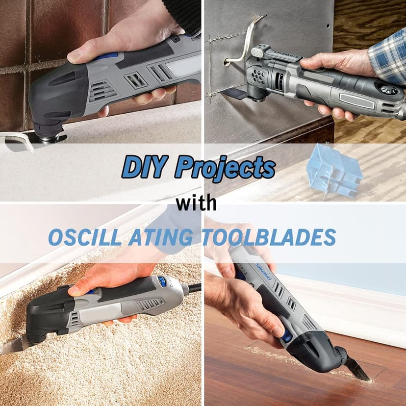 26pcs Oscillating Saw Blades Titanium Multitool Blades for Wood Plastics Metal oscillating Tool Blades Kits Fit Rockwell Ridgid Ryobi Milwaukee Chicago Craftsman Dewalt