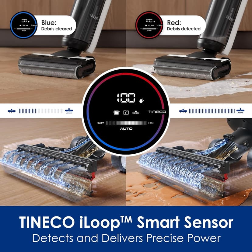 Tineco Floor ONE S5 Smart Cordless Wet Dry Vacuum Cleaner and Mop for Hard Floors & Carpet ONE Cruiser Smart Carpet Cleaner, Self-Cleaning and FlashDry, Deep Cleaning