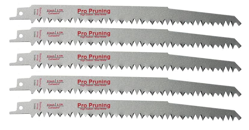 9-Inch Wood Pruning Saw Blades for Reciprocating/Sawzall Saws - 5 Pack - Caliastro