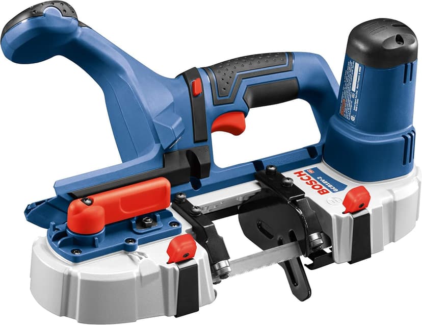 BOSCH GCB18V-2N 18V Compact Band Saw (Bare Tool) + BOSCH CBS1418 3 Pc. 28-7/8 In. 14-18 TPI General-Purpose Portable Band Saw Blades + GXS18V-11N25 CORE18V Starter Kit - (2) 4.0 Batteries & Charger