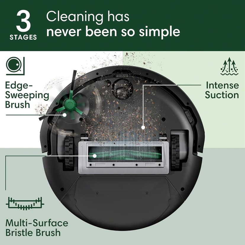 Roomba 105 Vac Robot Vacuum + AutoEmpty Dock - Self-Empties for 75 Days, Easy to use, Intense Power-Lifting Suction, LiDAR Navigation, Multi-Surface Cleaning, Cleans in Neat Rows, Works with Alexa