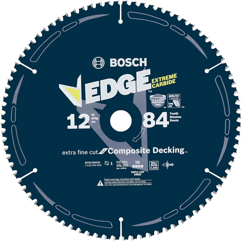 Bosch DCB1284CD 12 in. x 84-Tooth Composite Decking/Plastics Circular Saw Blade