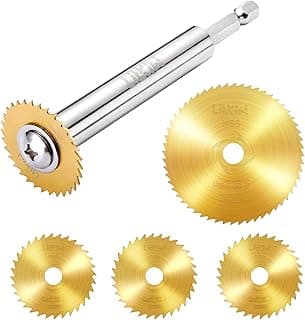 LitKiwi PVC Pipe Inside Cutter(4Pcs Titanium Coating Saw Blades) with 1/4" Hex Shank,Plumbing Inside Cutter Internal Plastic ABS Pipe Cutter,1-1/4" & 1-3/4" Or Larger Diameter