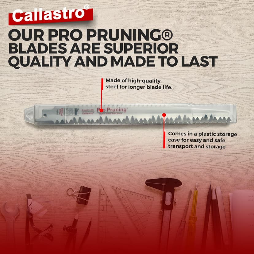 9-Inch Wood Pruning Saw Blades for Reciprocating/Sawzall Saws - 5 Pack - Caliastro