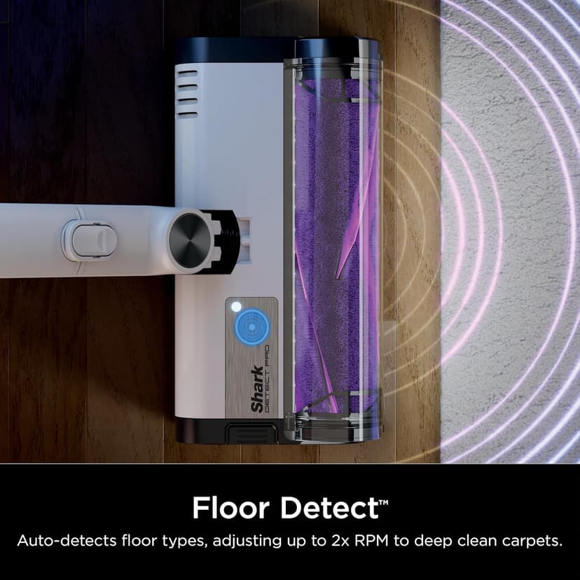 Shark Detect Clean & Empty Auto-Empty System - Lightweight Cordless Vacuum Cleaner with HEPA Filter, Portable Handheld Attachment, Crevice Tool, Ideal Stick Vacuum for Pet Hair, White, IW3511