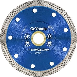GoYonder 4.5 Inch Tile Blade, Super Thin Diamond Saw Blade for Cutting Porcelain Tiles, Granite Marble Ceramics (4.5")