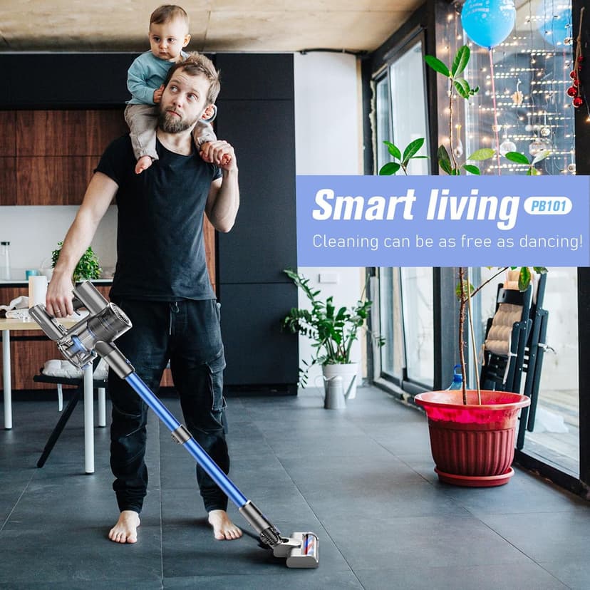 Cordless Vacuum Cleaners for Home with Powerful Suction,Stick Vacuum Cordless Rechargeable,Up to 35 Mins Runtime,Lightweight Hardwood Floor Vacuum for Pet Hair,Carpet(Deep Blue)