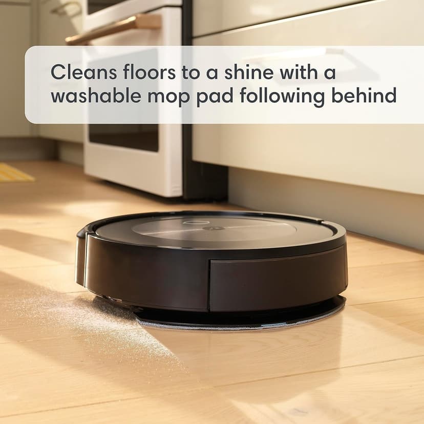 iRobot Roomba Combo j5 Robot Vacuum & Mop – Identifies and Avoids Obstacles Like Pet Waste & Cords, Clean by Room with Smart Mapping, Works with Alexa, Ideal for Pet Hair, Roomba Combo J5