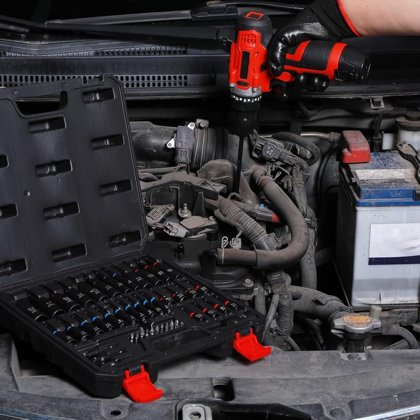 Mayouko 55PCS Magnetic Nut Driver Set, Impact Driver Bit Set, Deep Nut Driver Set,Impact Socket Adapters, Wing Nut Driver, Bit Extension, 6" Bit Holder, Screwdriver Bits