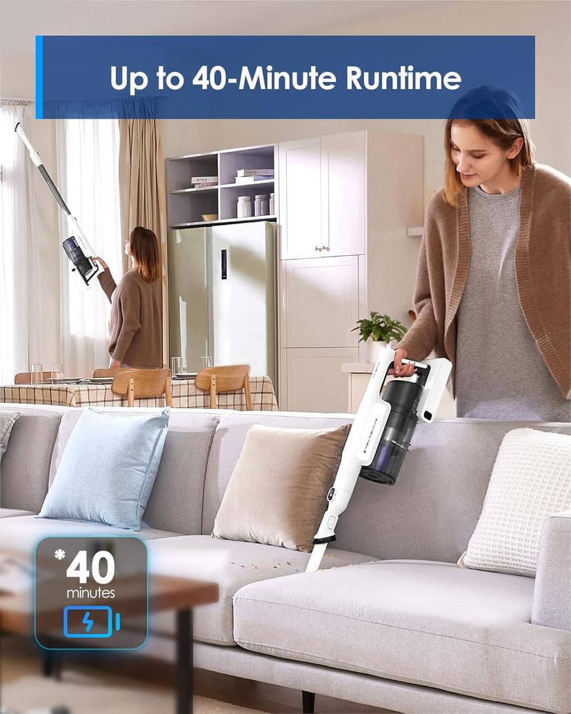 Tineco A20 Cordless Stick Vacuum Cleaner, Powerful Suction &