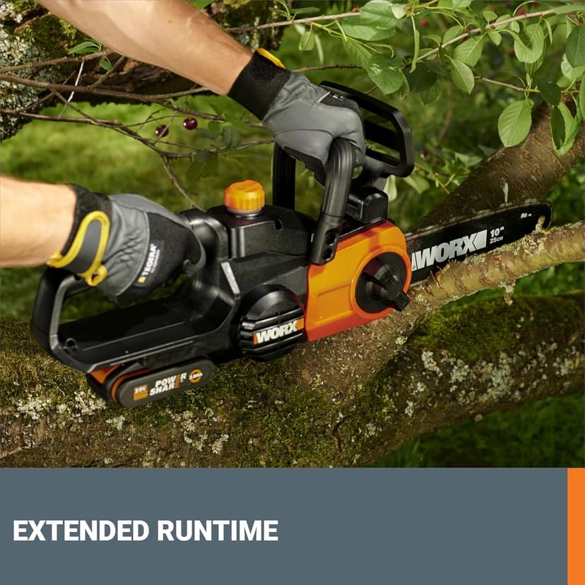 Worx WG322 20V Power Share 10" Cordless Chainsaw with Auto-Tension