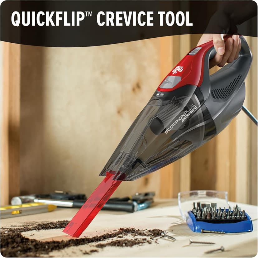 Dirt Devil Scorpion Plus Handheld Vacuum Cleaner, Powerful Suction, Lightweight, Includes Pivoting Stair and Upholstery Tool, Hose and Dusting Brush, Corded Portable Vacuum Cleaner