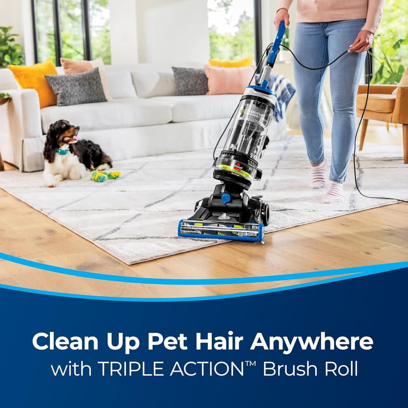 Bissell CleanView Swivel Rewind Pet Reach Vacuum Cleaner, with Quick Release Wand, Swivel Steering and Automatic Cord Rewind, 3197A (Color May Vary)