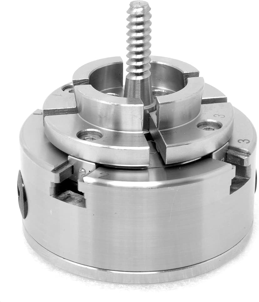WEN LA4374 3.75-Inch 4-Jaw Self-Centering Lathe Chuck Set with 1-Inch x 8TPI Thread