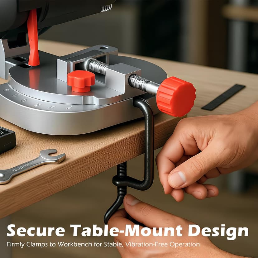 Mini Miter Saw Electric Power Table Saw Benchtop Cut-Off Chop Saw, DIY Cutting Tools for Crafts Miniatures Metal Wood Cutter, Cuts 1/2"Max Tall Max 45 Degree