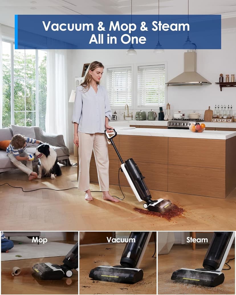 Tineco iFLOOR 5 Steam Wet Dry Vacuum All-in-one & Replacement Brush Roller