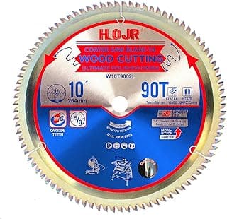 Circular Saw Blades Woodworking TA Series,10" 90-Tooth 5/8" Arbor, for Laminate, Melamine Board, Special Anti-Thermal Adhesion Coating on Cutting Edges -TA, High Finish, Long Life,10" 90T TA