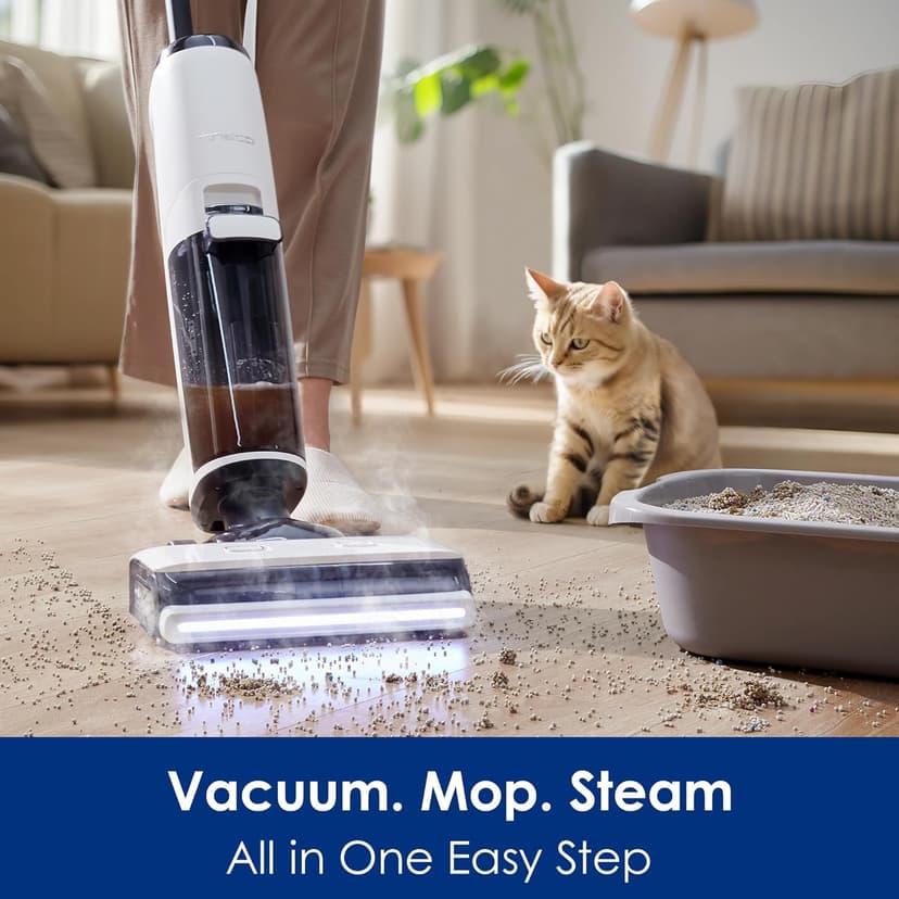 Tineco Floor ONE S7 Steam Cordless Wet Dry Vacuum Steam Mop All-in-One & A30S Cordless Stick Vacuum Cleaner, 160W Suction, 60Min Runtime
